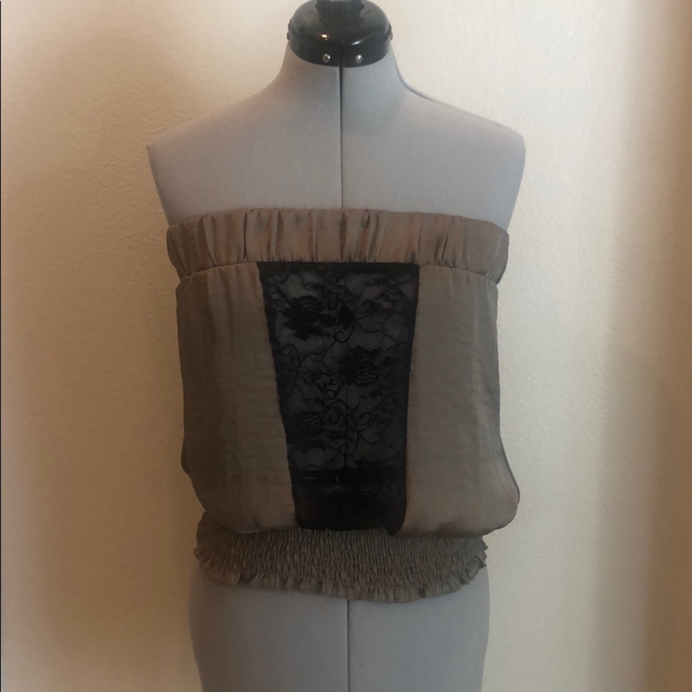 Strapless lace top
